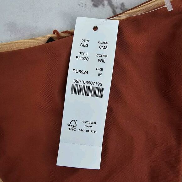 J Crew Swim Bottom Curved Waist String Bikini High Cut Mid Rise Terracotta - Picture 10 of 10